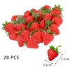 HXHWKEN 20Pcs Artificial Strawberry Simulation Lifelike Plastic Red Strawberries Fake