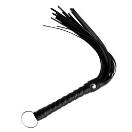 Bojueshaw Novelty Leather Whip Props,30cm Black Horse Whip for Equestrian Performances,Horse Training Stage Acts and Catwoman Cosplay