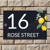 Badgemaster Modern Anthracite House Number Sign Plaque Stainless Steel Standoffs