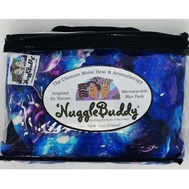 'NUGGLEBUDDY New! Microwavable Moist Heat and Aromatherapy Pack-Cold Pack! Gorgeous Blue & Purple Galaxy Fabric Infused with Sweet Lavender Aromatherapy!