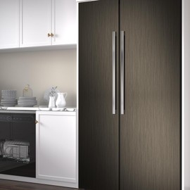 VEELIKE Brushed Bronze Stainless Steel Contact Paper for Kitchen Appliances Fridge Dishwasher Refrigerator Wraps Vinyl 15.7"x354" Removable Waterproof Metallic Wallpaper Peel and Stick for Countertops