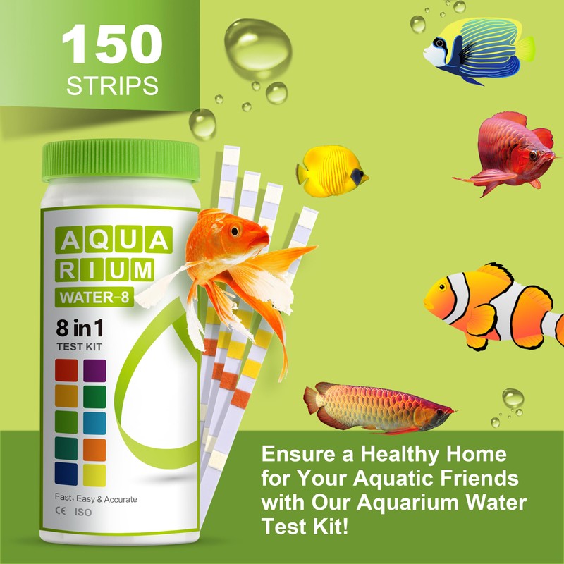 AAwipes Aquarium Ammonia Test Strips 8-in-1 |100 Strips | Quick
