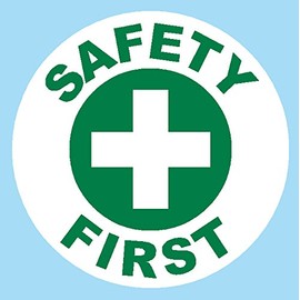 Safety Pays in Every Way, Hard Hat, Hardhat, Tool Box, Decal Sticker Label Placard 2"W X 2"H - Sold in Package of 1, Style 2