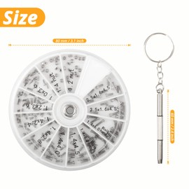 NUTJAM 120 PCS Eyeglass Repair Kit，Eye Glass Repairing Tool with Tiny Screws, Nuts, Universal Screwdrivers, Precision Tool for Repairing Eye Glass, Sunglass, Jewelry, Watch
