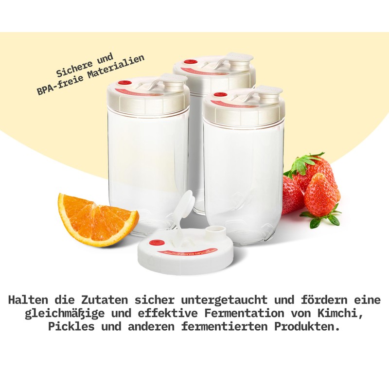 EasyCookAsia Fermentation Container 1.3 L, Airtight & BPA-Free, Ideal for