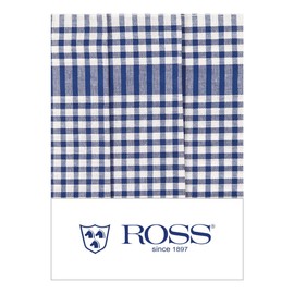 Ross Cotton Gingham Blue Tea Towels 50 x 70 cm