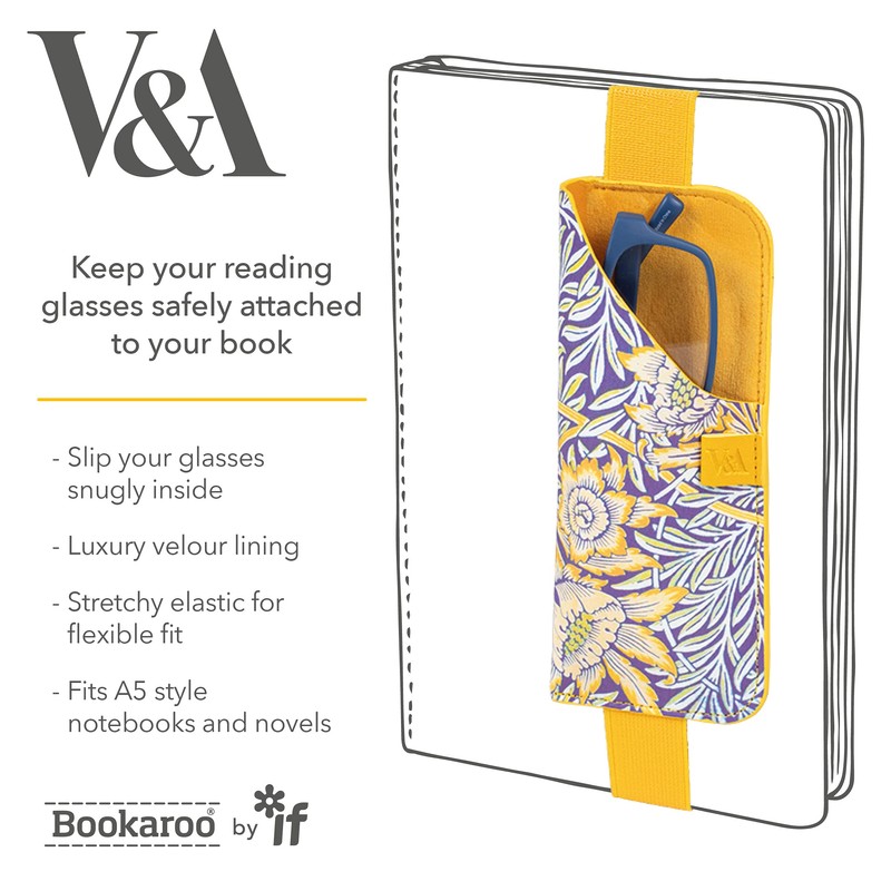 IF V&A Bookaroo Glasses Case, Yellow, One Size