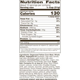Chex Mix Cheddar Snack Mix, Savory Snack Bag, Family Size, 13.5 oz