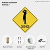 Golfer Golf Crossing Xing Sign Funny Aluminum Road Signs 12