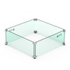 Skyflame Glass Wind Guard for Fire Pit Square, 18"x 18"x