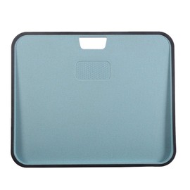 VIVLLEN Double-Sided Plastic Chopping Board, Cutting Board with Hanging Hole Best for Meat, Vegetables and Cheese. Professional Easy-Grip Handles（Blue）