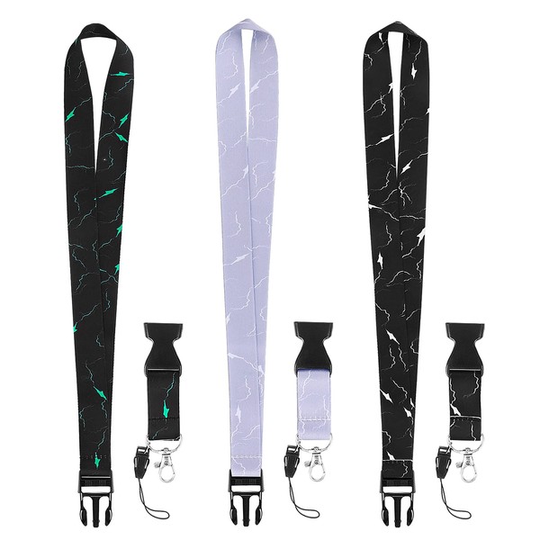 Cobee ID Lanyards with Quick Release Buckle, 3 Lanyards for