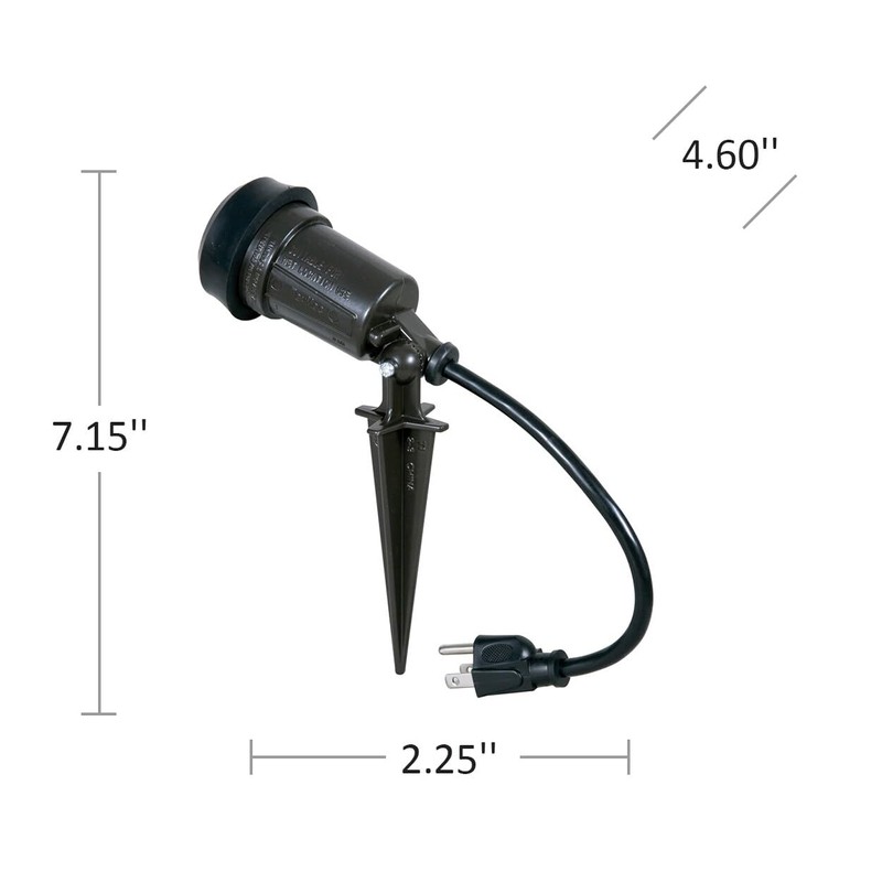 Hubbell-Bell SL101B Portable Spike Light Par 38 Bulb Bronze Finish,