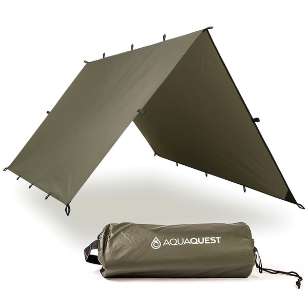 AquaQuest Defender Tarp – 100% Waterproof (20,000mm) Heavy-Duty Shelter for