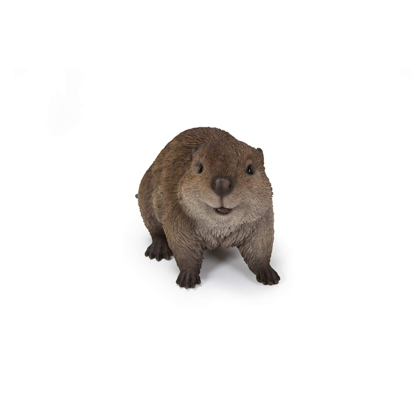 Hi-Line Gift American Beaver CUB Statue, Brown