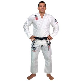 SHOGUN Fight Jiu Jitsu Gi 'Kanji' 450g Pearl Weave Cotton Premium BJJ, A5 White