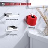 LANC Chrome Toilet Paper Roll Holder, Self-Adhesive Tissue Holder Wall