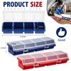 Hushee 6 Pcs Screw Organizer Box with Lid 4 Compartments