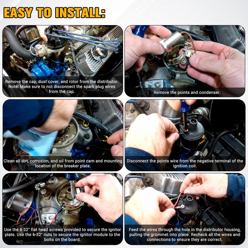 Xxamz 1442 Ignitor Electronic Ignition Conversion Kit Compatible with IHC