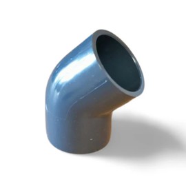MyPond Pressure Pipe and Fittings 4" 45 Degree Elbow Bend - 4 inch Pipes for Pond Plumbing, Water Supply Systems, PVC Pipe Connectors, Robust Plastic Water Pipes - 145 PSI 10BAR Rated