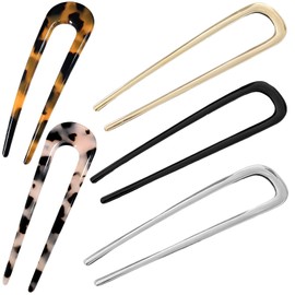 5PCS U Shaped Hair Clips Set, Lightweight Ergonomic Design for Wedding, Party, Daily Use, Comfortable Hair Pins for Women and Stylists