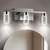 Amico Bathroom Vanity Lights, 3 Lights Brushed Nickel Bathroom Lighting