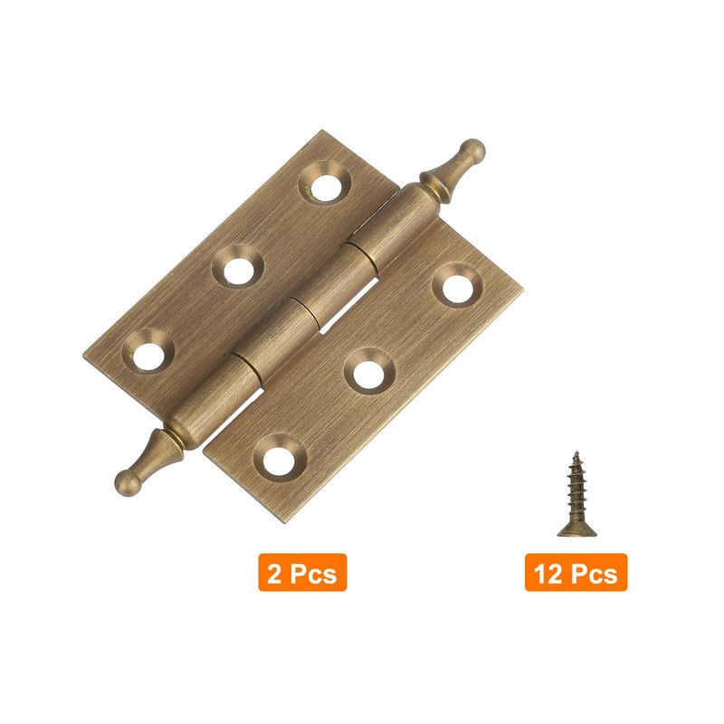 sourcing map 2Pcs 2 x 0.91 Inch Door Hinge Solid