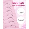 Bottom Lashes Strip Natural Bottom Eyelashes Clear Band FRH-29
