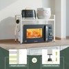 NETEL Expandable Microwave Stand,2 Tier Metal Kitchen Countertop Organizer Shelves