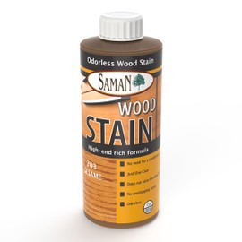 SamaN Interior Water Based Wood Stain - Natural Stain for Furniture, Moldings, Wood Paneling, Cabinets (Sesame TEW-203-12, 12 oz)