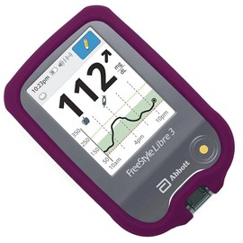 No-slip Silicone Case for Freestyle Libre 3 Freestyle Libre 2 (Purple)