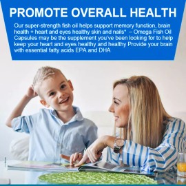 Taoters Omega 3 Fish Oil Supplements - Protect Against Free Radicals, Enhance Memory