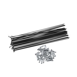 Motoforti 40 Pcs Bicycle Steel Spokes 14G Bike Spoke 257mm Length with Nipples for Most Bicycle Long-Lasting