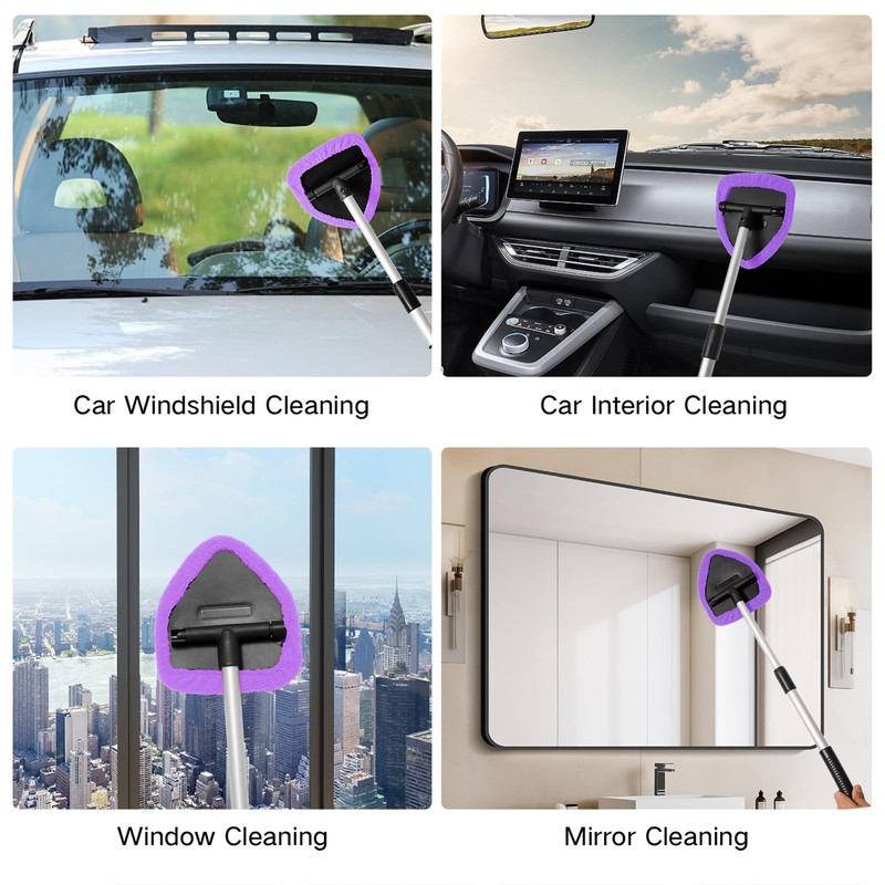 Qydipclin 11pcs Windshield Cleaner Tool, Car Window Cleaning Wash Kit