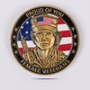 3D Color American Female Veterans Challenge Coin - Dual Sided
