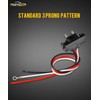 Partsam 8X Truck Trailer Molded 3 Prong Pigtail Harness Stop