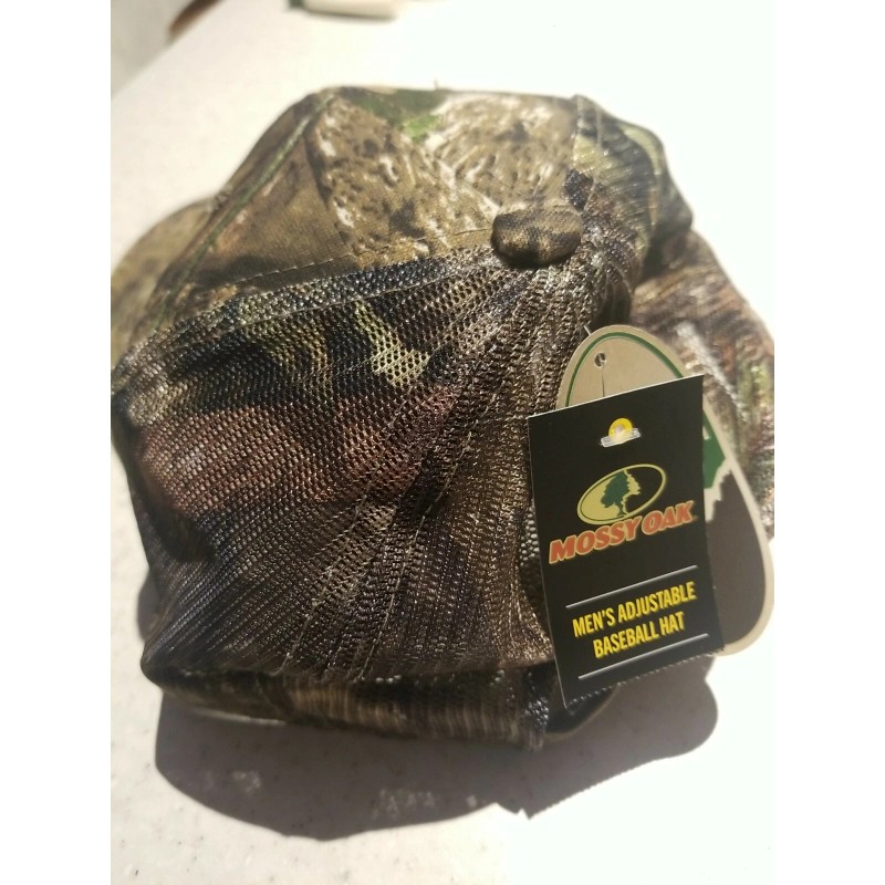 Mossy Oak Camo Cap Mesh Panel Hunting Hat / Adjustable