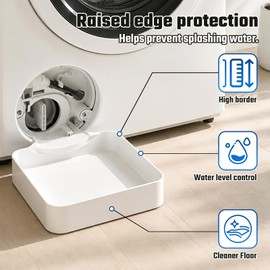Washing Machine Drainage Tray, Washer Drain Pan, Leak Proof Washing Machine Drip Tray, Waterproof Non-Slip Leak-Proof Front Load Washer Water Catch Tray, for Basement, Apartment, Mobile Home (1PC)