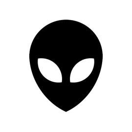 Alien Head Extra Terrestrial Car Decal Outdoor Peace UFO Believe for Women Men Waterproof Sticker
