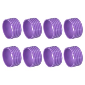 PATIKIL Badminton Racket Handle Grip Ring, 8 Pack Racquet Fix Ring Grip Band Rubber Ring Non-Slip Absorbent Overgrip in Place, Purple