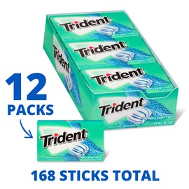 Trident Minty Sweet Twist Sugar Free Gum, 12 Packs of 14 Pieces (168 Total Pieces)