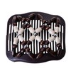 LOVEF Women Magic Hair Combs Wood Beaded Stretch Double Side