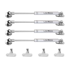 LOOTICH 200N Full Steel Flap Fitting Flap Holder Gas Spring Damper Chest Hinges for Kitchen Cabinet Soft Close Soft Close Door Hinges 4 Pieces