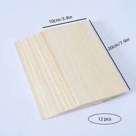 LIANRISES 15pcs 200x100x1.5mm Balsa Wood Sheets Board, Architecture Model Materials Unfinished, Thin Craft Wood Sheet with Smooth Surfaces, for Home Decoration, Arts, DIY Painting and Engraving
