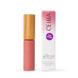 CEIBA Glossy Lip Serum – Aceite Labial con Color e Hidratación | Ácido Hialurónico, Escualeno Vegetal y Vitamina E | Brillo No Pegajoso, Vegano y Cruelty Free | Tono Pink Lavanda, 5 ml