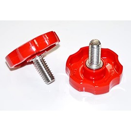 5/16-18 x 3/4" Rosette Thumb Screw Thumb Screws Thumbscrew Stainless Steel Clamping Knobs Red (10)