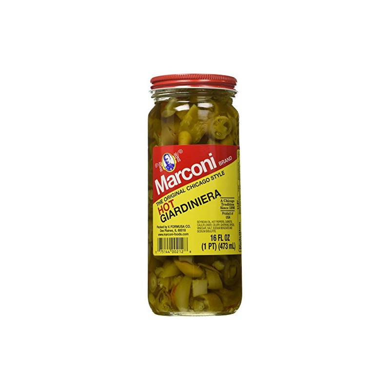 Marconi The Original Chicago Style Hot Giardiniera 16 oz