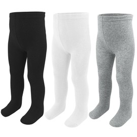 ZERULETS Baby Girls Boys Tights Girls Cotton Leggings Kids Thick Warm Pantyhonse Newborn Stockings 3 Pack for 9-18 Months