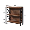 HOMBAZAAR 4-Tier Small Bookshelf, 35.4 Inch Short Book Shelf with