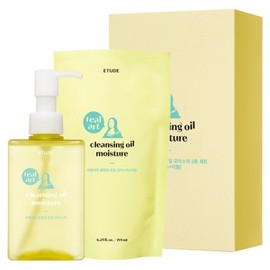 Etude Real Art Cleansing Oil Moisture 185ml + Refill 185ml set, 1 piece / 에뛰드 리얼아트 클렌징오일 모이스처 본품 185ml + 리필 185ml 세트, 1개